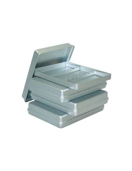 CAJA Porta instrumentos. Aluminio Plata