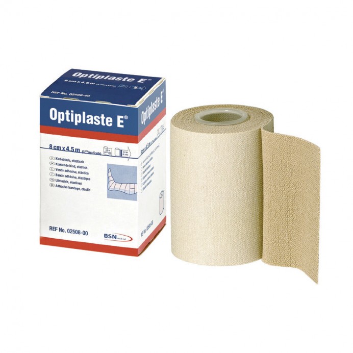 Optiplaste E. Venda elástica adhesiva de algodón y viscosa. 8 cm x 2,5 m