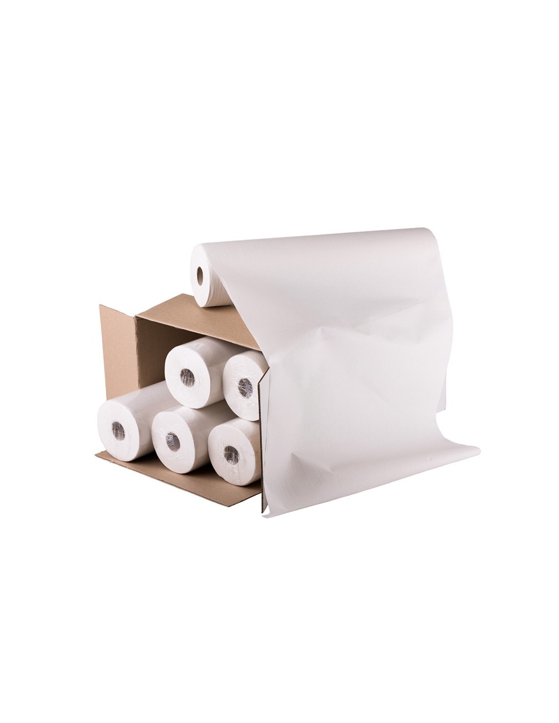 ▷Rollo de papel camilla de 2 capas 60 cm x 55 m caja de 6 uds - 【Botiquín  Sans】
