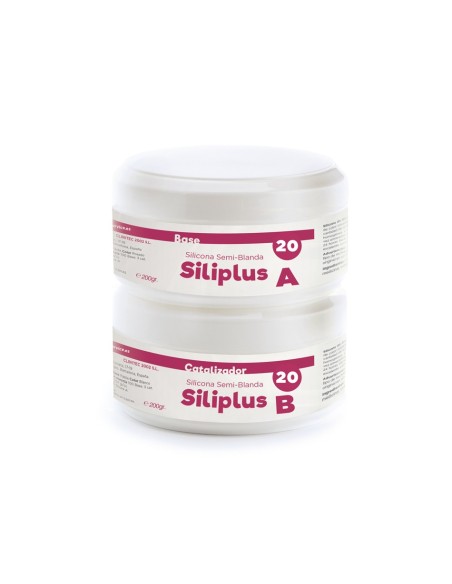 SILIPLUS 20 Silicona semi-blanda A+B (200 gr.A + 200 gr.B)