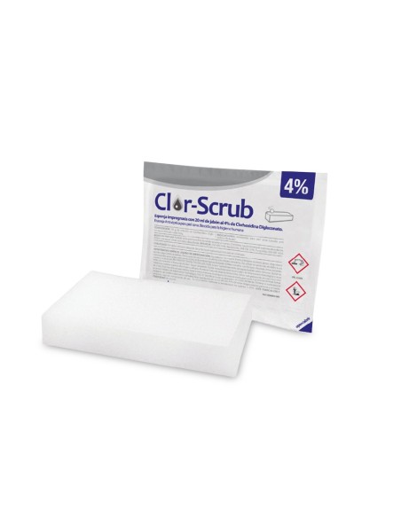 Esponja con 20 ml solución jabonosa Clorhexidina 4%
