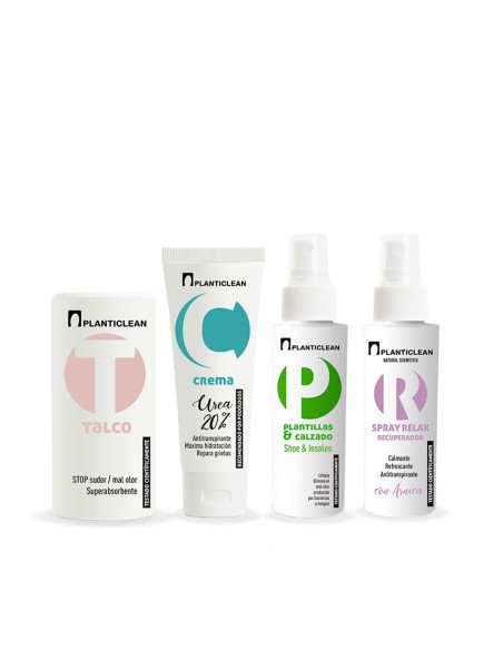 Pack Antitranspirante (Planticlean + Spray Relax + Talco + Crema 20% Urea)