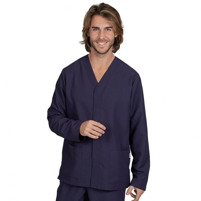 Casaca Nestor Manga Larga Hombre Azul...