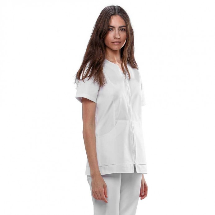 Chaqueta Mujer con cremallera Blanco