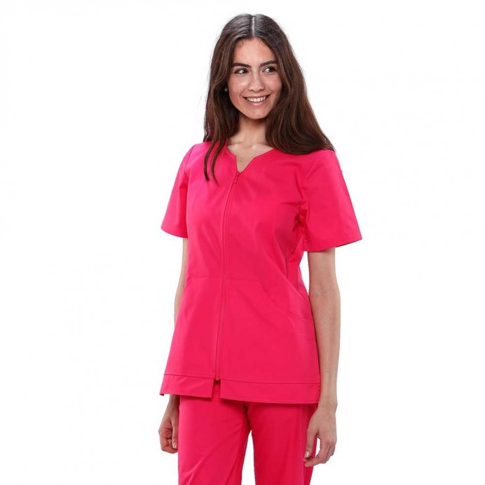 Chaqueta Mujer con cremallera Fucsia